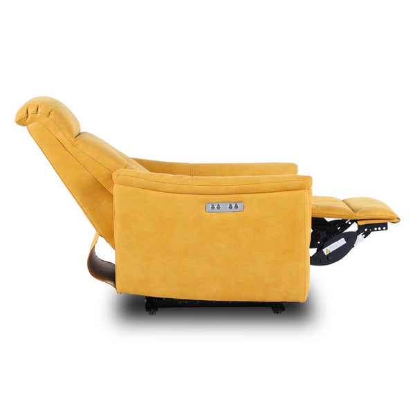 フーゴ　パーソナル電動ソファ　幅78cm #PLT101 ブルースター（プライムレザーテックス）