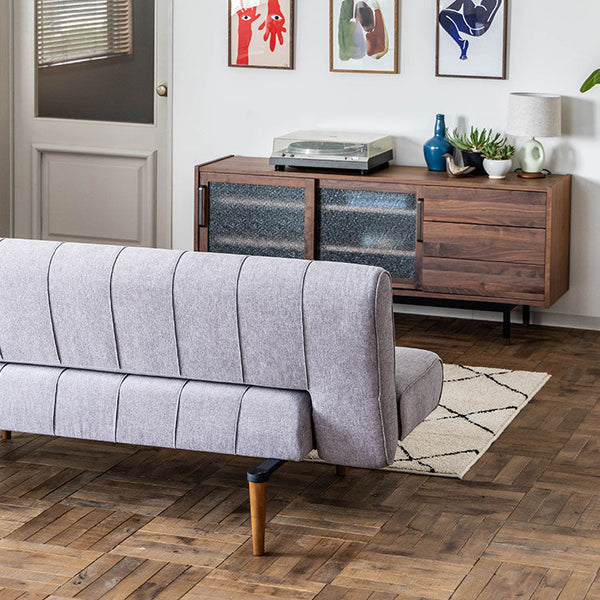 背面の細かいディテールもこだわり、お部屋の中央に置けるビジュアルに仕上げました。 #IC-ライトグレー