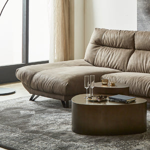 脚高11cmと一般的なお掃除ロボットが通れる高さ設計で、ソファ下のお掃除も簡単です。 #PLT112 ヨーロピアングレー（プライムレザーテックス）