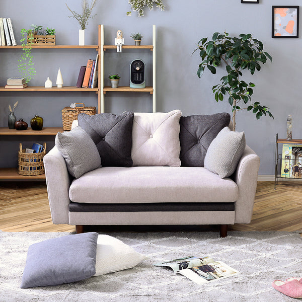 モンロー 2人掛けソファ 幅138.5cm #グレー/ネイビー