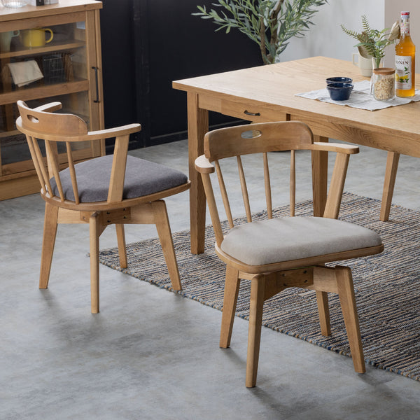 ローカーⅢ 回転ダイニングチェア #板座