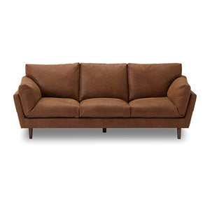 リーケ 3人掛けソファ スーパーレザーテックス #アーモンドブラウン