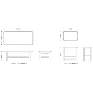 ホルン サイドテーブル #オーク