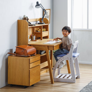 アリエル⑤ 学習チェア キャスターロック ランドセル収納 高さ調節可能 #背♡ / 座ピンク