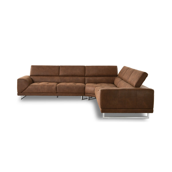 ヘッドレストはそれぞれお好きな角度に調整可能。（SLT11 アーモンドブラウン） #SLT13 オーカーブラウン（スーパーレザーテックス）