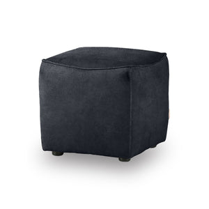 ドロテア　オットマンS　幅46cm #LT03 チャコールブラック（レザーテックス アニリン）