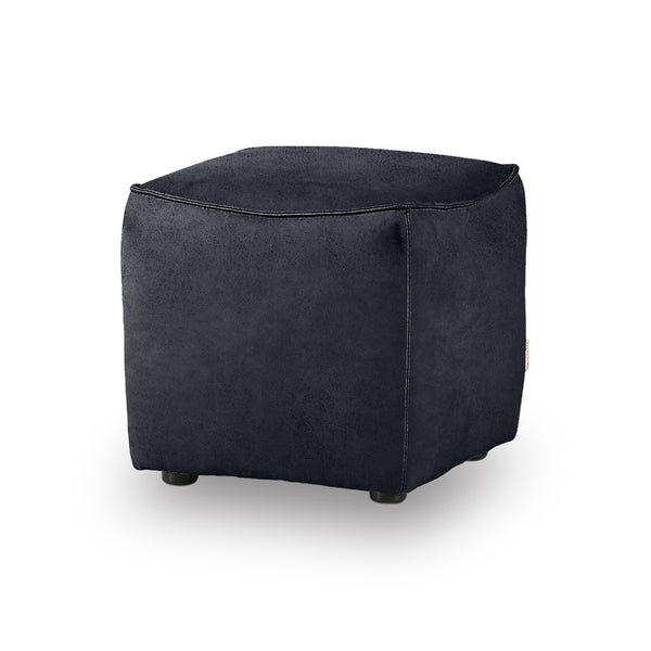 ドロテア　オットマンS　幅46cm #LT03 チャコールブラック（レザーテックス アニリン）