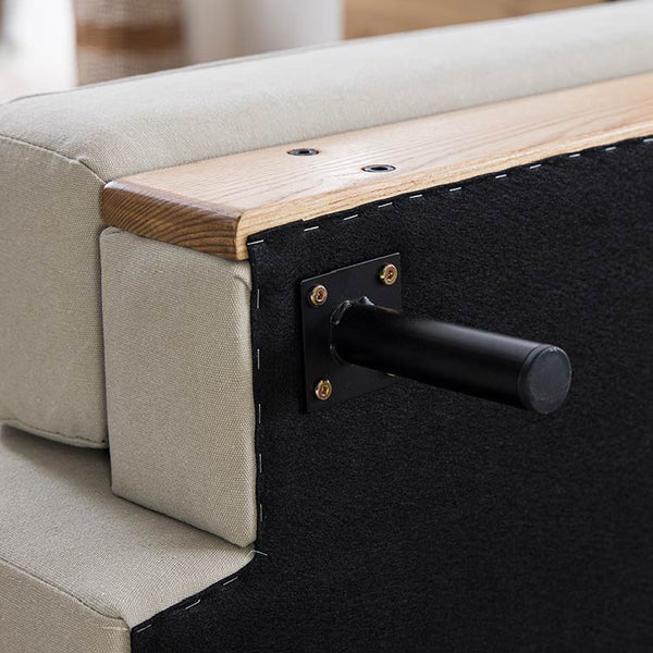 バスク 3人掛けソファ キャンバス #アイボリー