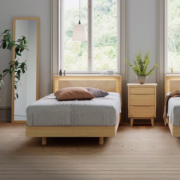 画像：Sサイズベッド/サイドチェスト（トワレ） #シングル