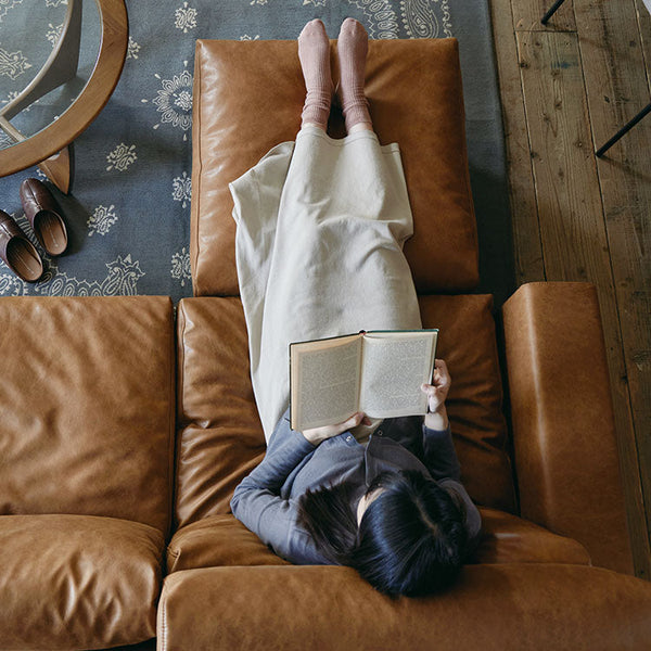 プルートソファ 2.5人掛け #オーカーブラウン（スーパーレザーテックス）