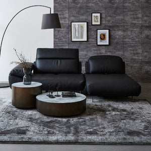 ロニーダス　スモール左カウチ #LT01 キャメル（レザーテックス アニリン）