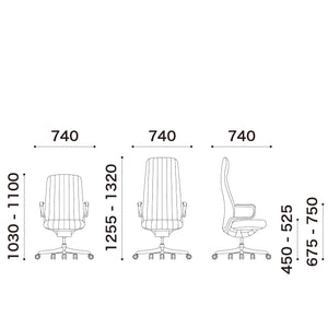 ブラド オフィスチェア ハイバックタイプ #ブラック