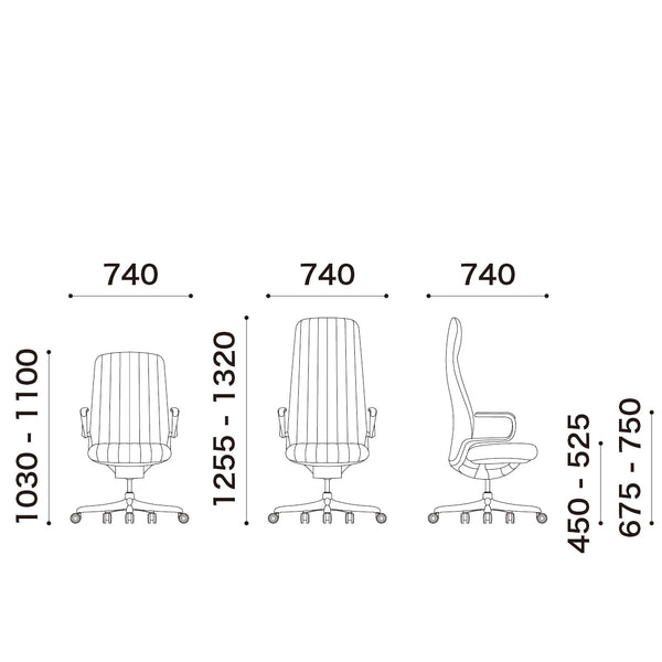 ブラド オフィスチェア ハイバックタイプ #ブラック