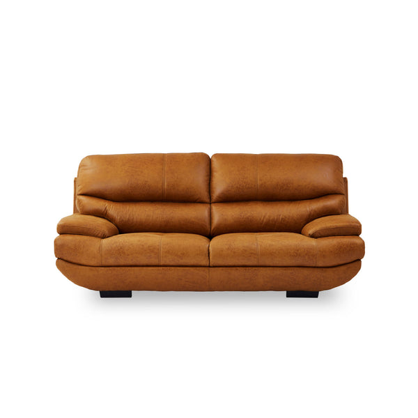 メーダ　2.5人掛けソファ　幅190cm #LT01 キャメル（レザーテックス アニリン）