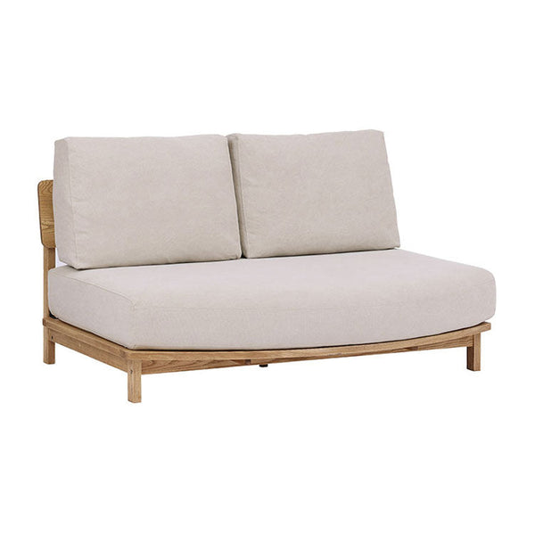 マナー④ 2人掛けソファ 変形 幅142cm カバーリング #キャンバスアイボリー