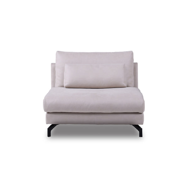 グラシエーロ　1人掛けソファ　幅97cm #PLT111 プラチナグレー（プライムレザーテックス）