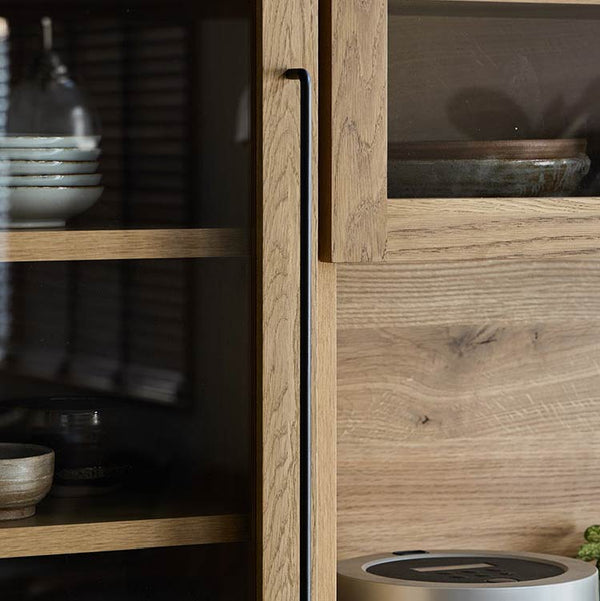 ダストン ダイニングボード 60cm(上台:ガラス戸両開き 下台:引出) #Default Title