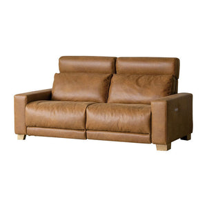 ハーデス ソファ 2.5人掛け #オーカーブラウン（スーパーレザーテックス）