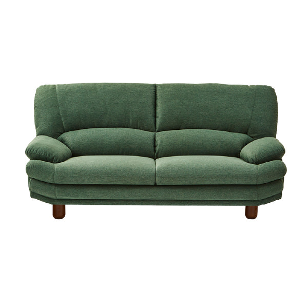スイート⑧ 3人掛けソファ 幅185cm #グリーン/ファブリック #丸型 ブラウン