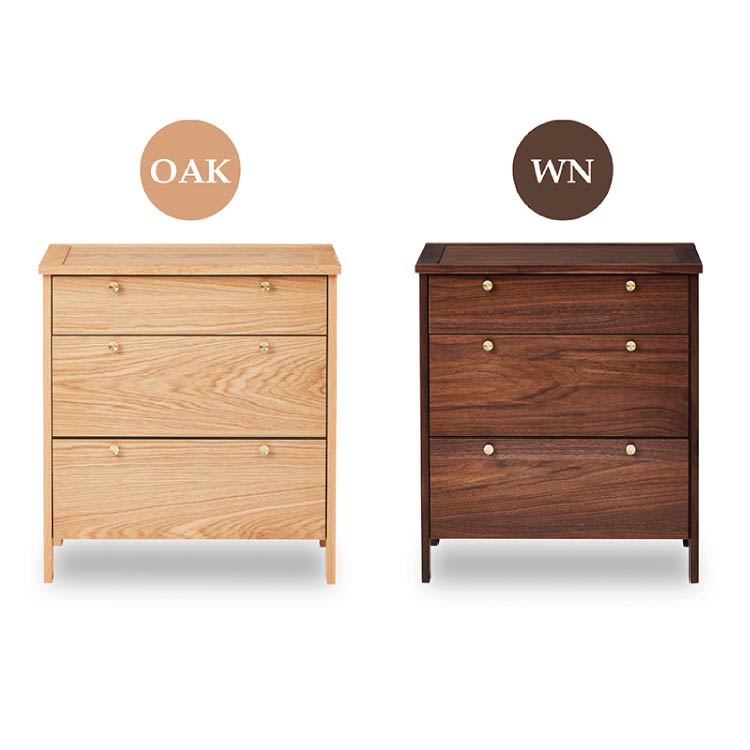 星奈 チェスト HAGiHARA チェスト 幅40cm キャスター付き 引出し3杯