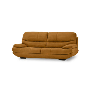 メーダ　3人掛けソファ　幅210cm #LT01 キャメル（レザーテックス アニリン）