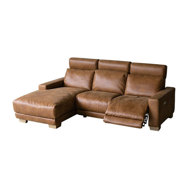 ハーデス ソファ 右カウチ オーカーブラウン（スーパーレザーテックス） #Default Title
