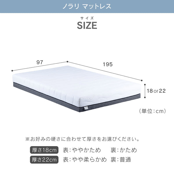 クロッカス ノラリマットレス セット 宮無し #18cm