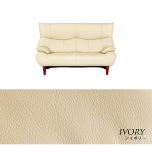 マリアン 2人掛けソファ 幅159cm 本革 合成皮革 #ライトブラウン