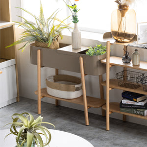 テーブルや通路を仕切るパーテーションとしても活用でき、単体でも複数並べても便利にお使いいただけます。 #グレー #幅90cm×2段