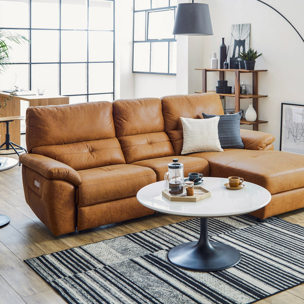 ※画像はカウチ242cm LT01 キャメルです。 #PLT102 インディーブルー（プライムレザーテックス）