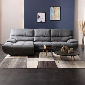 快適なくつろぎを与える低重心ワイドでイタリアンテイストのソファです。 #LT01 キャメル（レザーテックス アニリン）