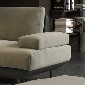 イタリアモダンなデザインのコスターナソファ専用アームレスト。 #PLT112 ヨーロピアングレー（プライムレザーテックス）