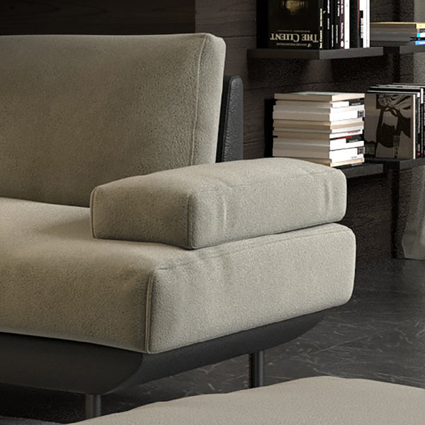 イタリアモダンなデザインのコスターナソファ専用アームレスト。 #PLT112 ヨーロピアングレー（プライムレザーテックス）