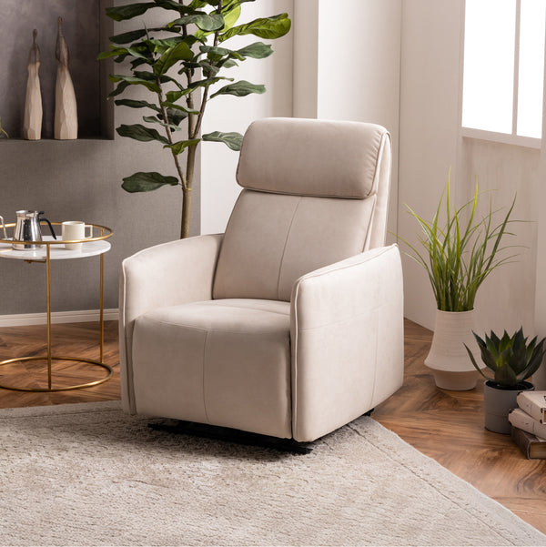 幅77cmのコンパクトな電動パーソナルソファ「カルマ」。 #LT01 キャメル（レザーテックス アニリン）