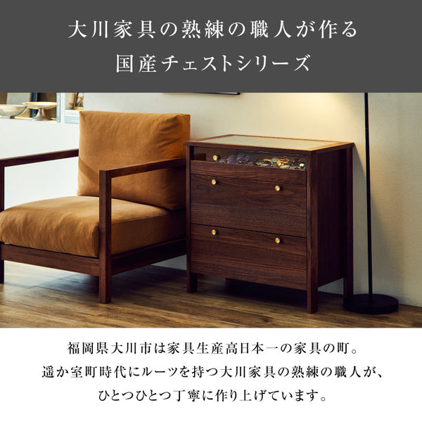 コーニス コレクションチェスト 幅100cm ロータイプ #ウォールナット