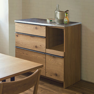 オウルⅢ カウンター スライド棚 #ウォールナット #幅100㎝