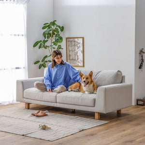 オリオ 3人掛けソファ 幅194cm ペット対応 フルカバーリング #ストーンホワイト