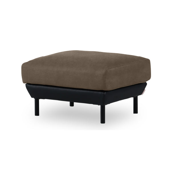 コスターナ　オットマン　幅72cm #PLT112 ヨーロピアングレー×ET82 ロイヤルブラック（プライムレザーテックス）