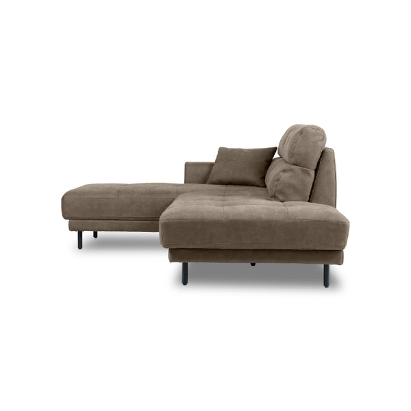 ディオラ　カウチソファ幅245cm #PLT112 ヨーロピアングレー（プライムレザーテックス） #左カウチ