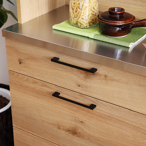 画像は本体ナチュラル・ハンドルブラックのイメージです #ナチュラル #ハンドル：ブラック #幅110cm