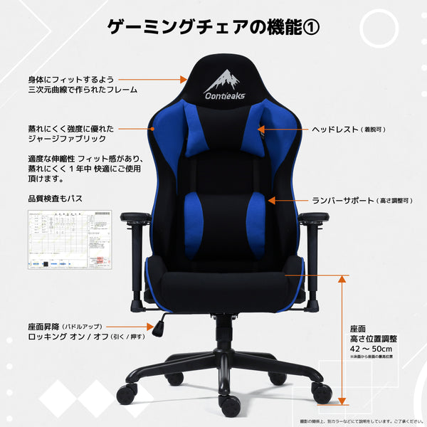 ローザ EVO ゲーミングチェア 4Dアームレスト リクライニング 175度 #ブラック