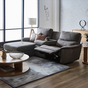 右カウチ／PLTヨーロピアングレー(定番) #LT01 キャメル（レザーテックス アニリン）