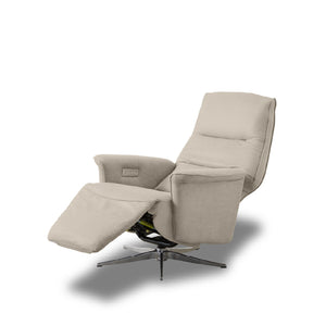 エレノア　電動パーソナルチェア　幅74cm #PLT111 プラチナグレー（プライムレザーテックス）