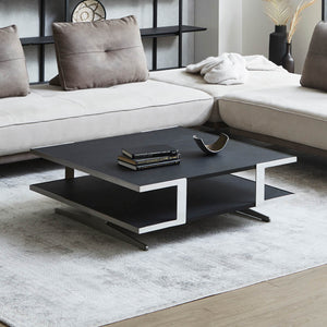 ステンレス脚のデザインを採用し、コーナーにもフィットするモジュール設計のセンターテーブルです。 #Default Title