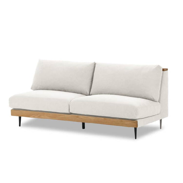 ムーディ 3人掛けソファ 幅180cm お掃除ロボット対応 カバーリング #アイボリー