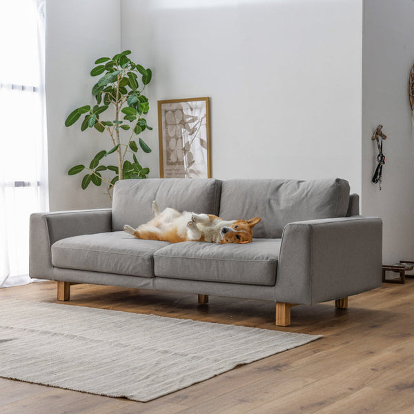 オリオ 3人掛けソファ 幅194cm ペット対応 フルカバーリング #ストーンホワイト