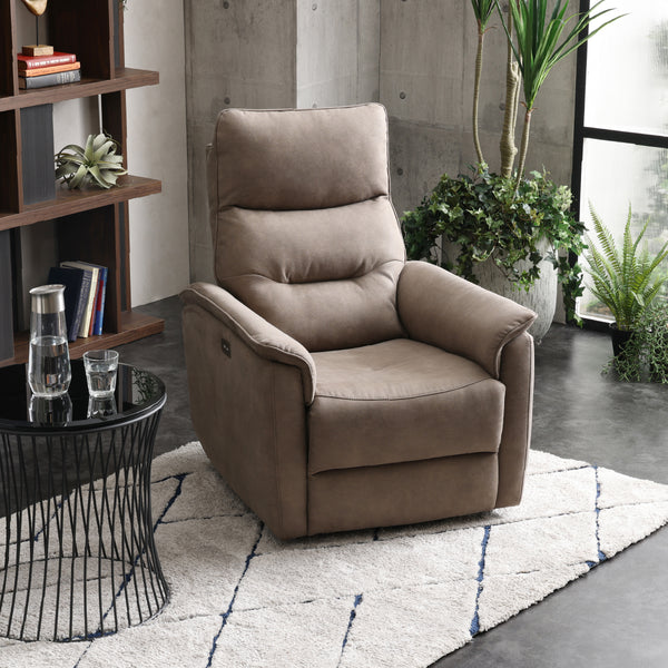 自分だけの贅沢な時間を過ごせる、1人用電動リクライニングソファ「カルディア」。 #PLT102 インディーブルー（プライムレザーテックス）