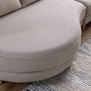 ペトル  カウチソファ #サンドベージュ #右カウチ