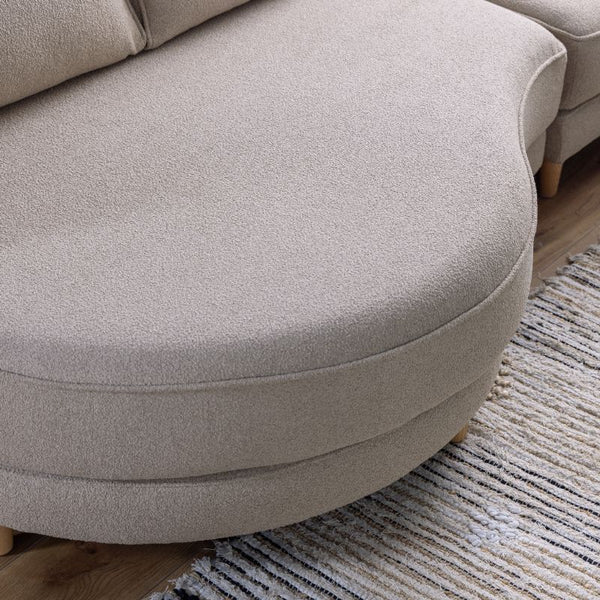 ペトル  カウチソファ #サンドベージュ #右カウチ