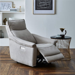 2モーター式の電動ソファなので背もたれとレッグレストが個別に角度調整可能です #LT01 キャメル（レザーテックス アニリン）